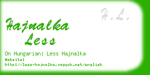 hajnalka less business card